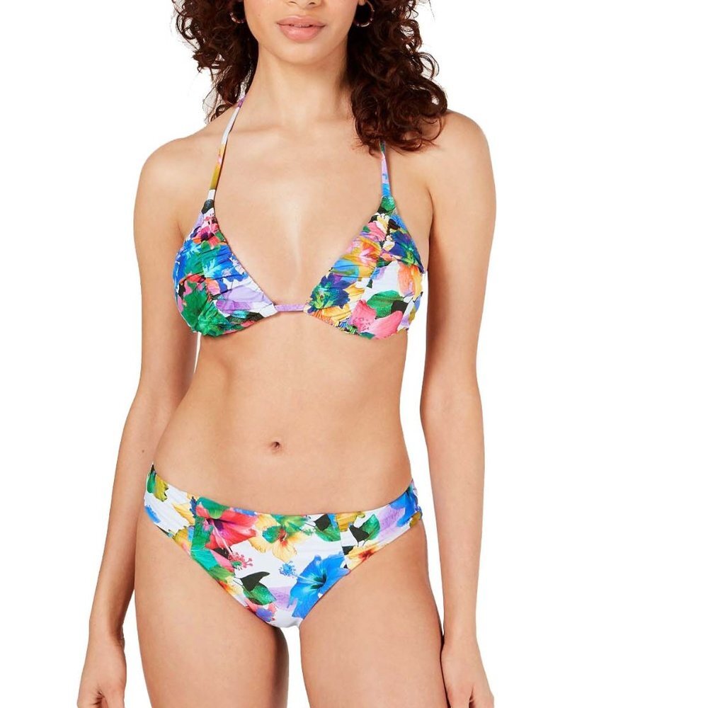 NWT Nanette Lepore Technicolor Triangle Top & Hipster Bikini Bottom Set Sz 4
